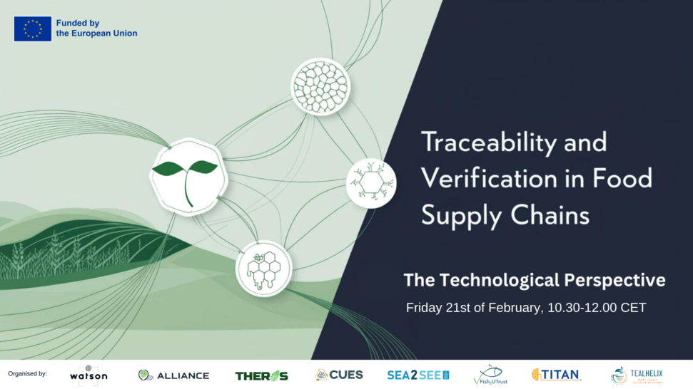 Main image of the post: CUES at the Cluster Webinar “Traceability and Verification in Food Supply Chains”.