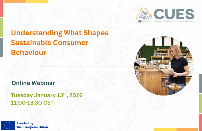 Thumbnail image of the post: CUES Joint Webinar “Understanding What Shapes Sustainable Consumer Behaviour”.